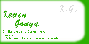 kevin gonya business card